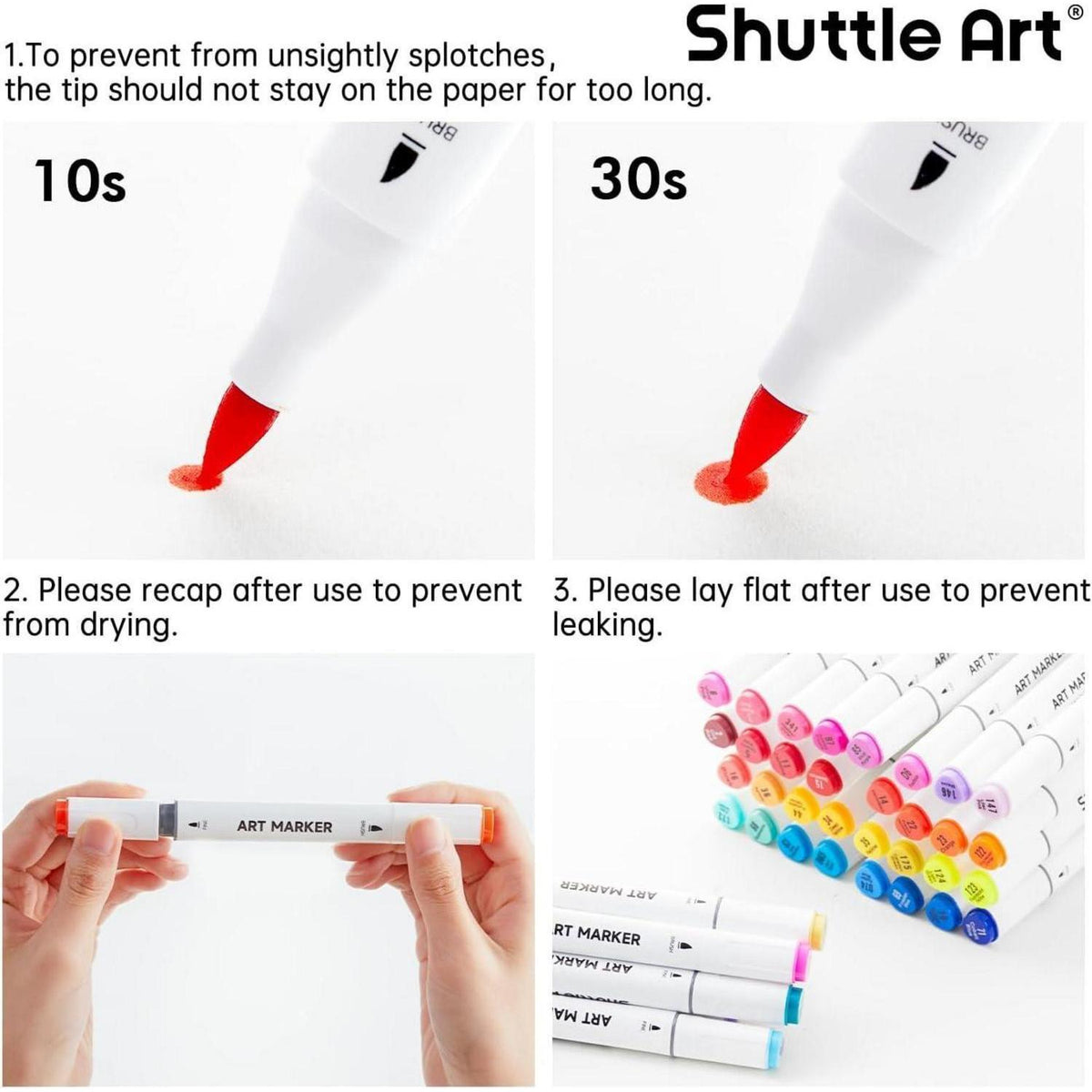 120er Alkohol Marker Set mit Pinsel- & Feinspitze