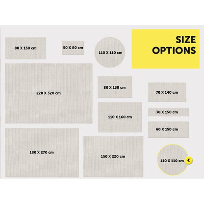 Rund Teppich Antirutschmatte 110cm – Rutschfest & Vielseitig