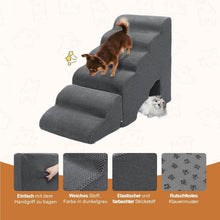 Hundetreppe 60cm – 6 Stufen für Bett & Sofa, Grau