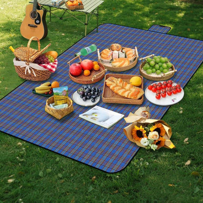 Wasserdichte Picknickdecke 150x200cm – Blau Streifen
