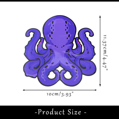 Lila Oktopus Aufkleber – Tiefsee Horror Design für Auto & Laptop