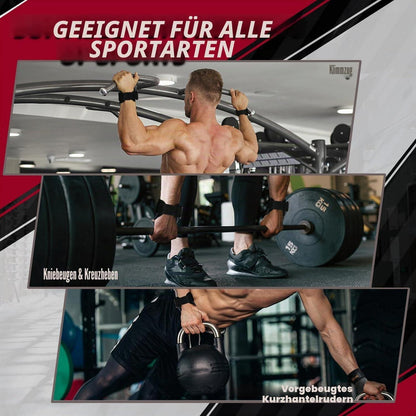 Krafttraining Zughilfen aus Leder für Fitness & Bodybuilding