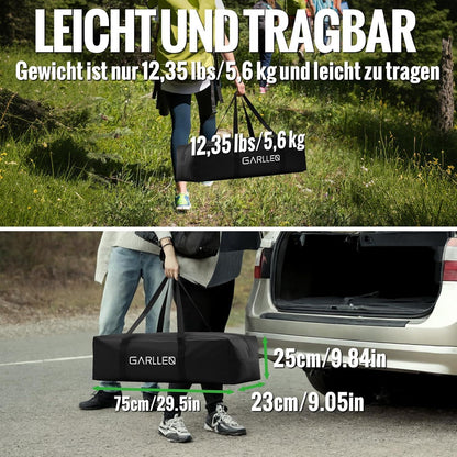 Klapptisch 100x50cm, 2 Höhen, Aluminium & Stahl, inkl. Tasche