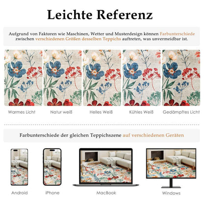 Läufer Flur Teppich 80x400cm Beige Waschbar – Rutschfest & Modern