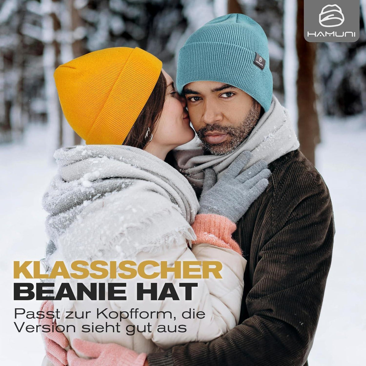 Warme Strickmütze Damen Herren Winter Beanie Mütze Unisex