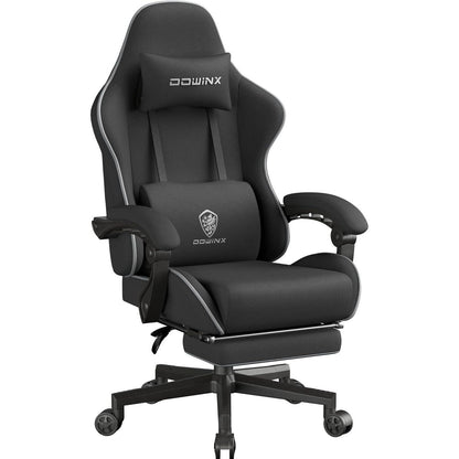 Gaming Stuhl mit Fußstütze, atmungsaktiv, Übergröße