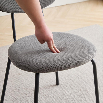 Runder Esstisch Set (100cm) mit 4 modernen Stapelstühlen