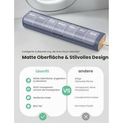 Tablettenbox 7 Tage – Weiß, Trockensicher & Tragbar