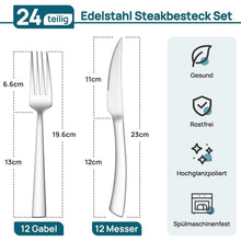 Edelstahl Besteckset 24-teilig, Modernes Design