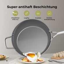 28cm Keramikpfanne mit Deckel – Antihaft & Induktionsgeeignet