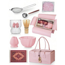 Matcha Set Premium 7-teilig mit Bambus Schneebesen & Rosa Etui