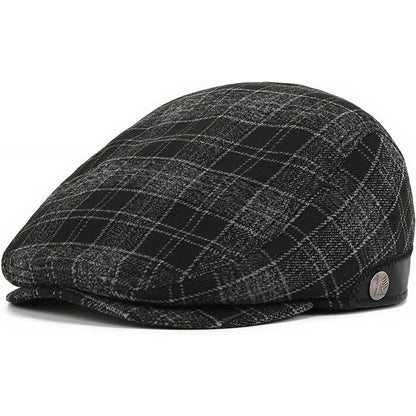 Verstellbare Herren Wintermütze mit Ohrenklappen – Schwarz