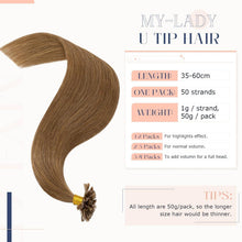 Echthaar Extensions Bondings Hellbraun 60cm – Remy U-Tip