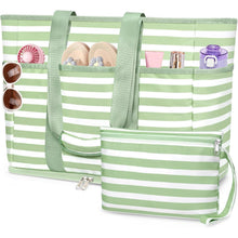 Große Strandtasche mit Reißverschluss, 45L, sandabweisend, faltbar, Smaragdgrün