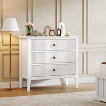 Weiße Kommode mit 3 Schubladen – 80cm breit, Schlafzimmer Möbel