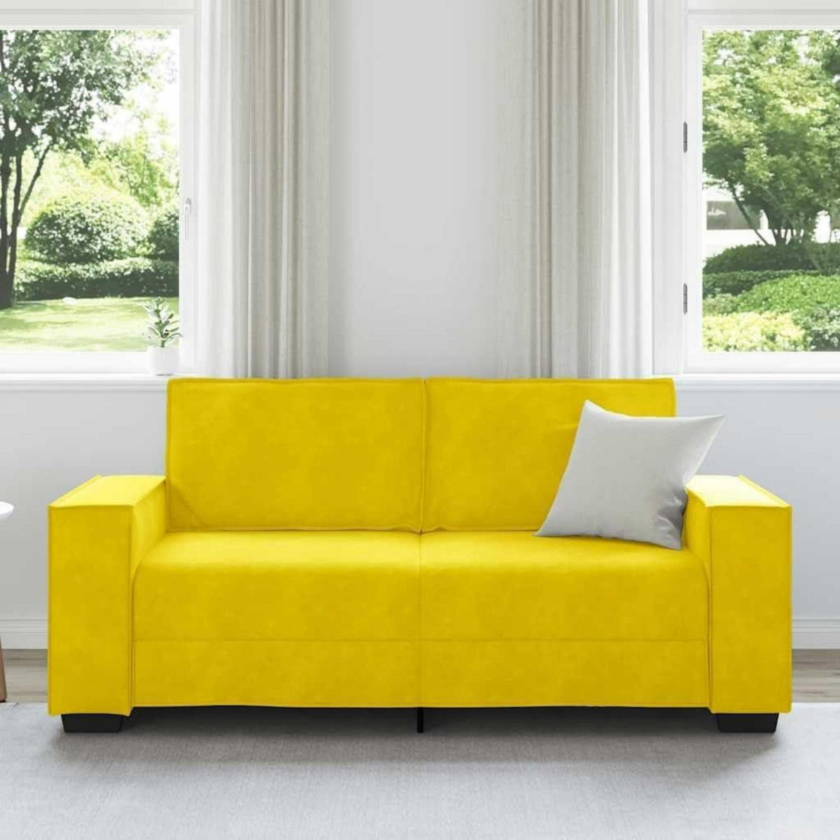2-Sitzer Sofa Gelb Samt – Komfortable Polstercouch