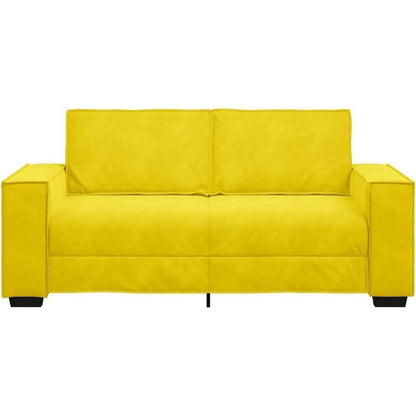 2-Sitzer Sofa Gelb Samt – Komfortable Polstercouch
