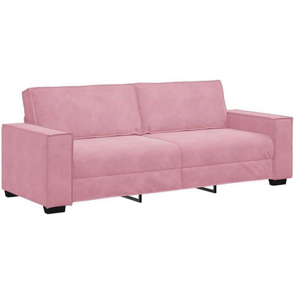 Rosa Samt Sofa 3-Sitzer – 180 cm Wohnzimmercouch