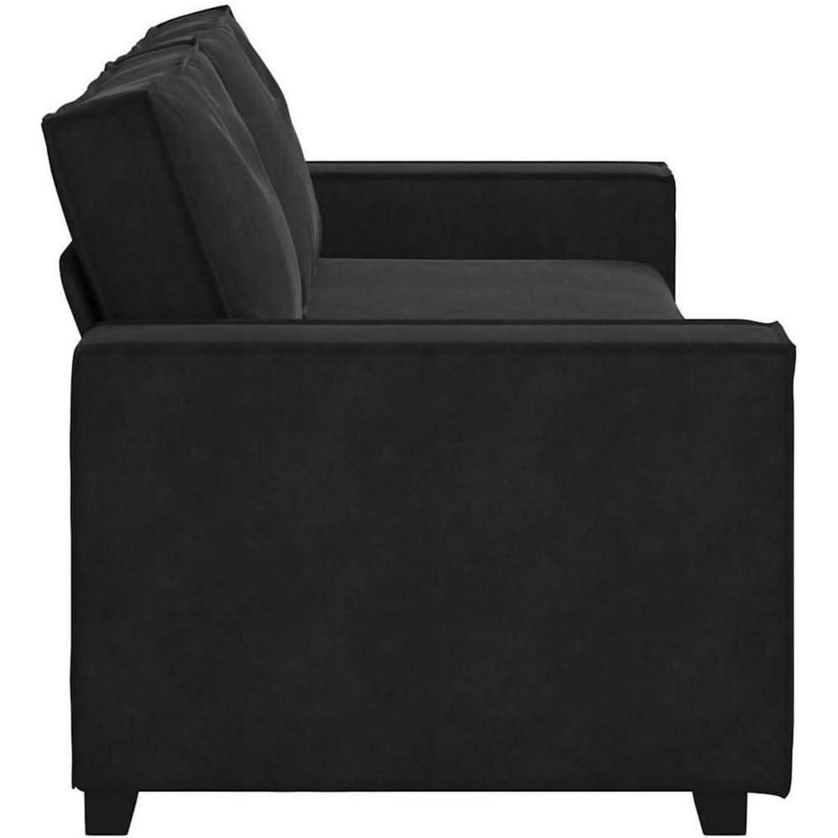 3-Sitzer Sofa Schwarz Samt 180cm – Komfortable Polstercouch