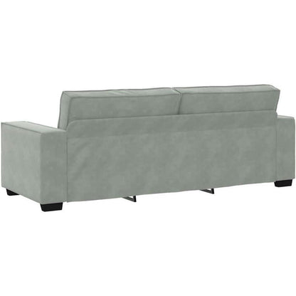 3-Sitzer Sofa Hellgrau Samt 180cm – Komfortable Polstercouch
