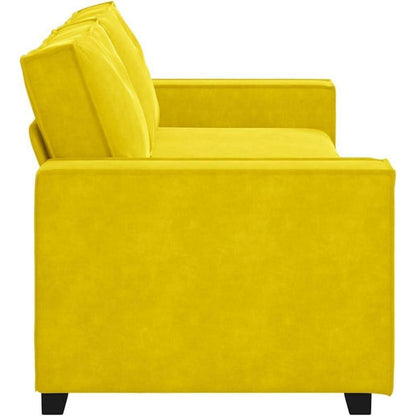 Gelbes Samt Sofa 3-Sitzer, 180 cm – Wohnzimmer Couch