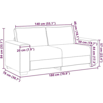2-Sitzer Sofa Dunkelgrün – Samt Polstercouch 140cm