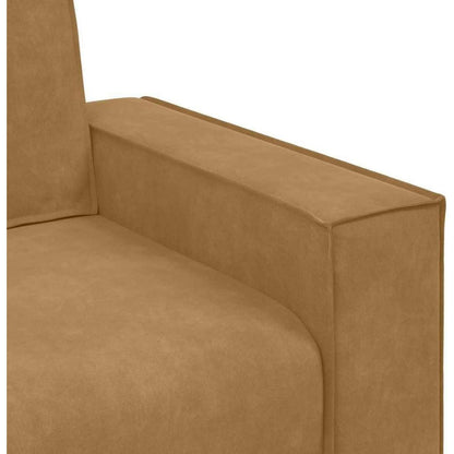 2-Sitzer Sofa Braun, Samt, 120cm – Komfortable Polstercouch