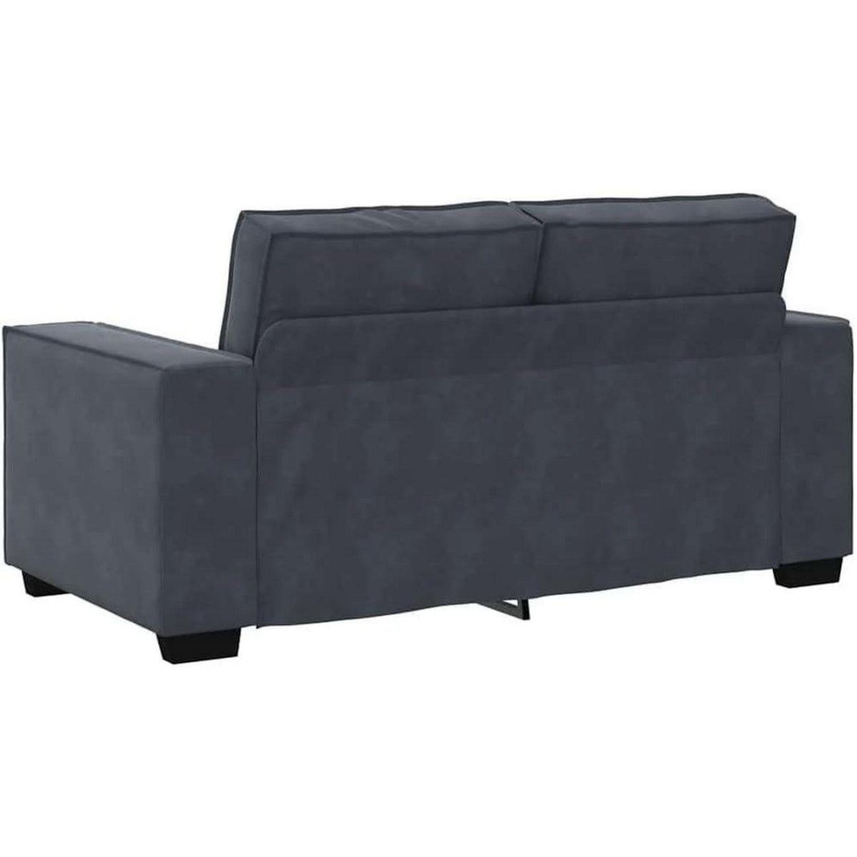2-Sitzer Sofa Dunkelgrau Samt – Komfortable Polstercouch