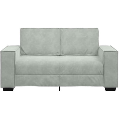 2-Sitzer Sofa Hellgrau Samt – Komfortable Polstercouch