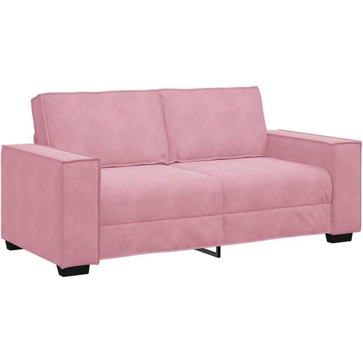 Rosa Samt 2-Sitzer Sofa – Komfortable Polstercouch