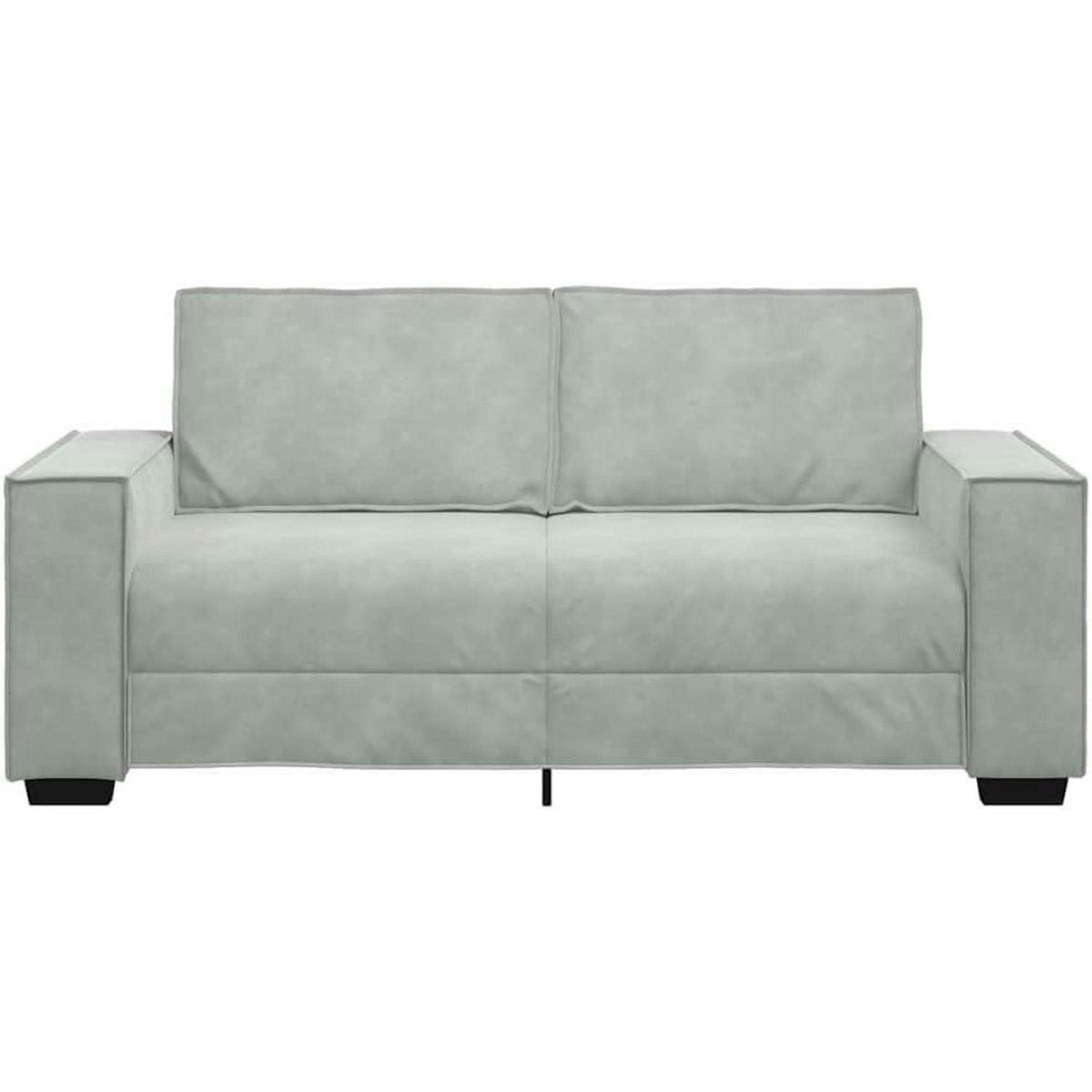 2-Sitzer Sofa Hellgrau Samt – Komfortable Polstercouch