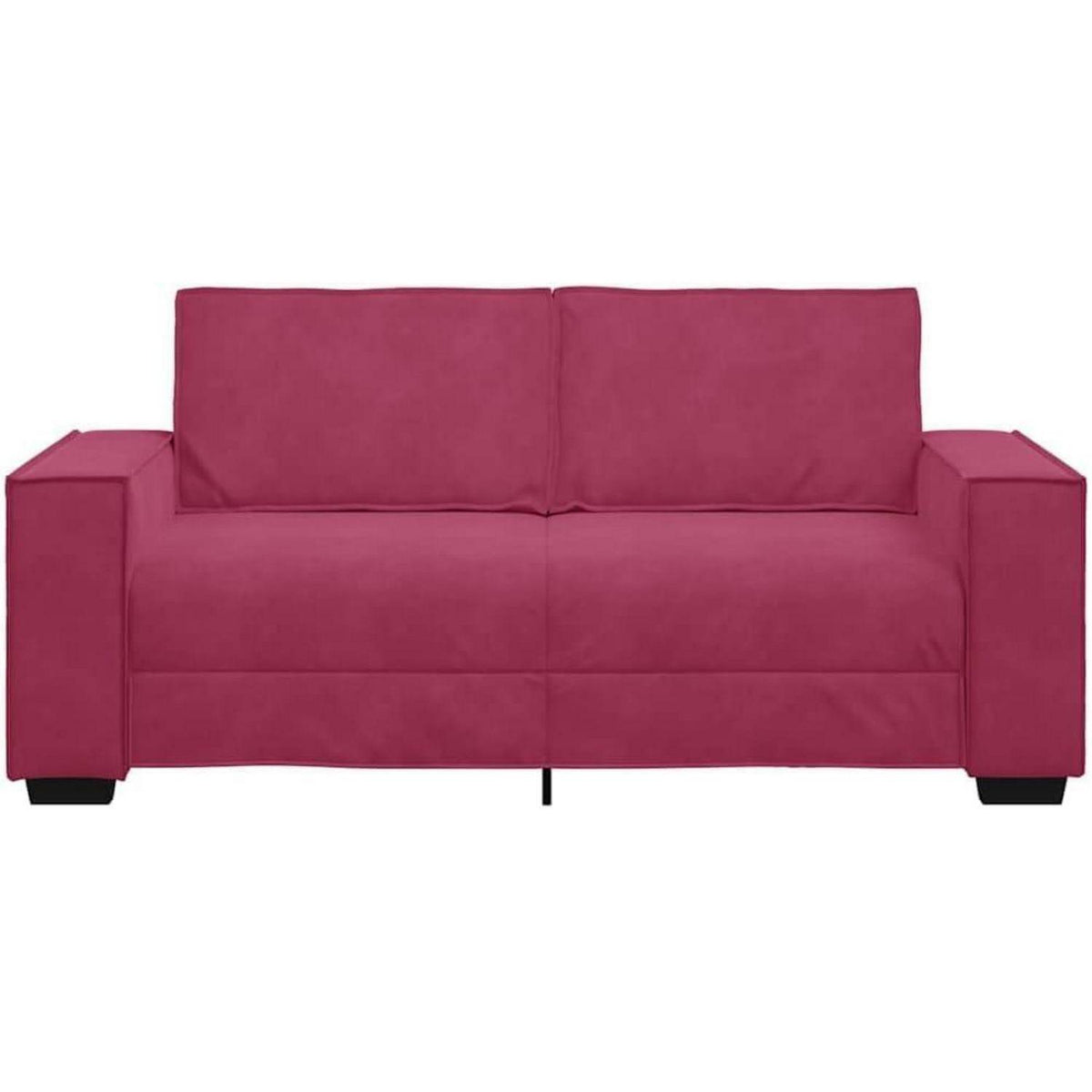 2-Sitzer Sofa Weinrot – Samt Polstercouch 140cm