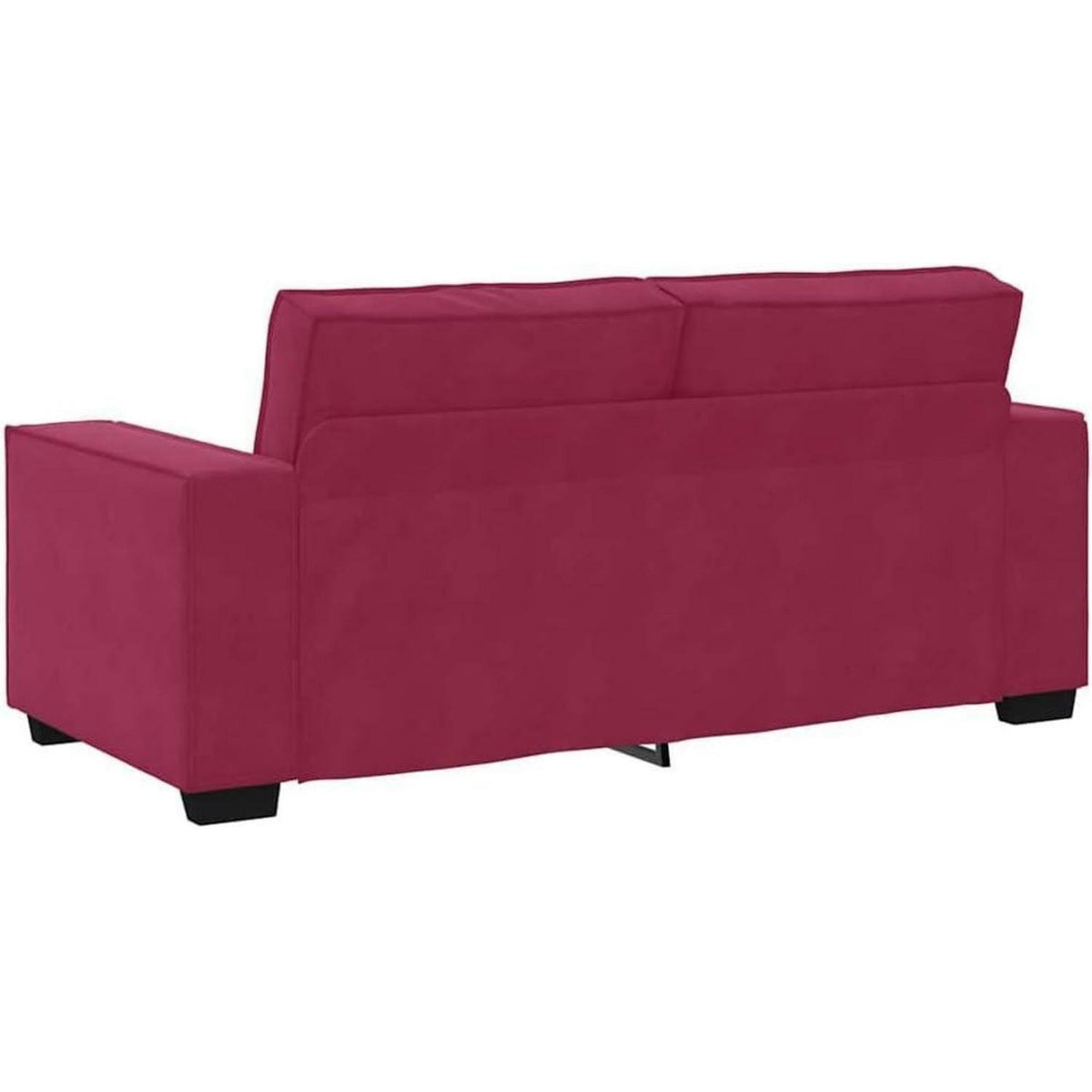 2-Sitzer Sofa Weinrot – Samt Polstercouch 140cm