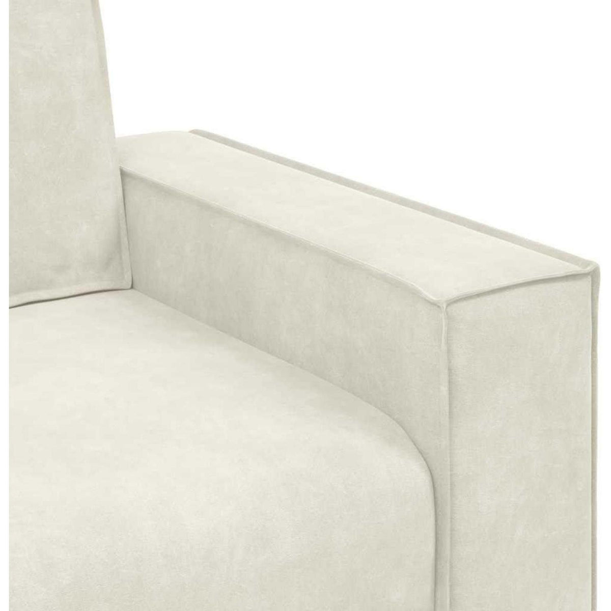 3-Sitzer Samtsofa Creme – Komfortable Polstercouch 180cm