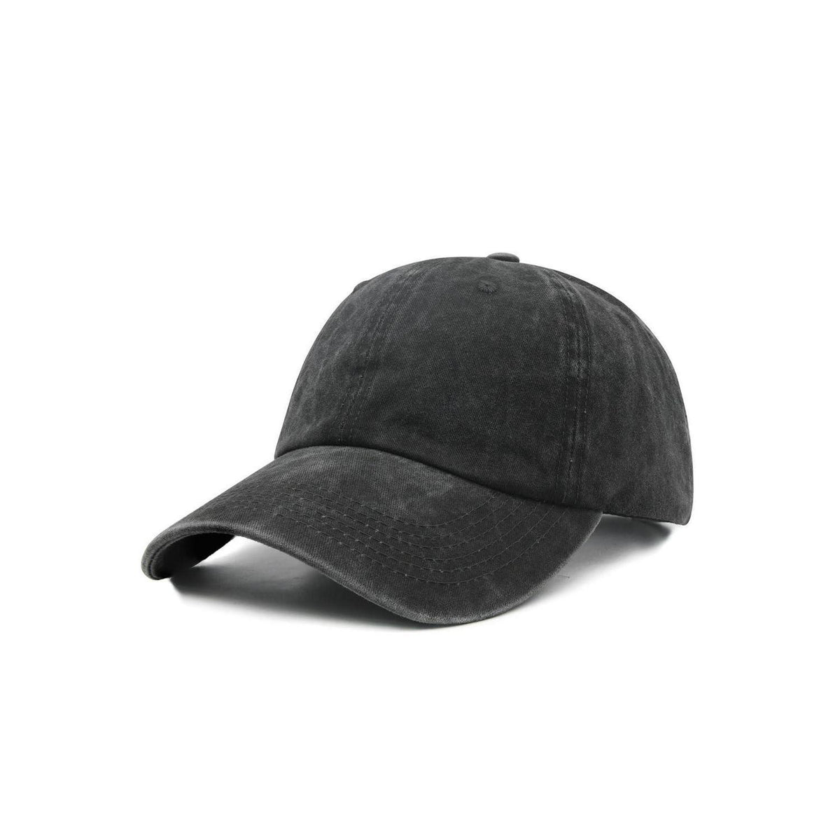 Basecap Übergröße Herren – Verstellbare Baumwollkappe Schwarz 60-65cm