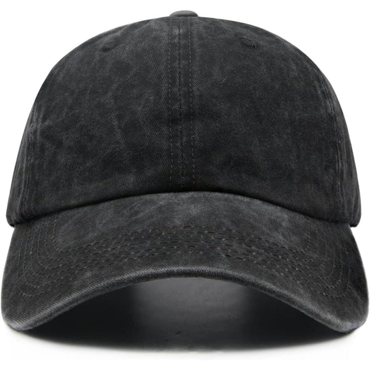 Basecap Übergröße Herren – Verstellbare Baumwollkappe Schwarz 60-65cm