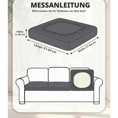 14x Outdoor Sitzkissenbezug Grau – Stretch Sofaüberzug für Terrasse