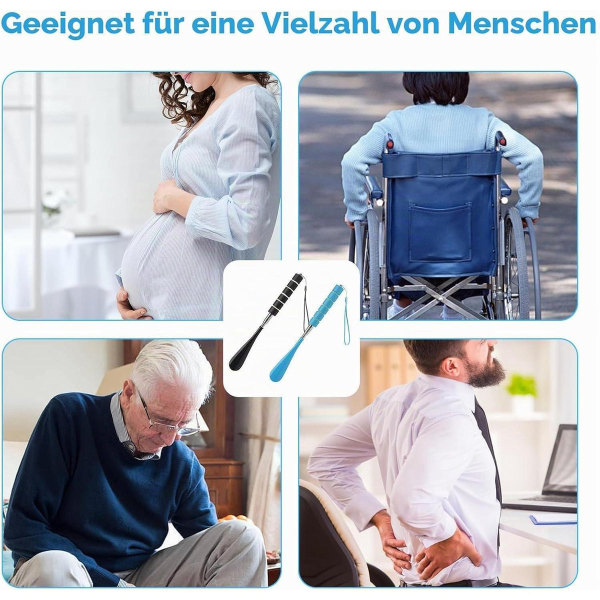 Teleskop Schuhlöffel 2er Set – Verstellbar 30-71cm Edelstahl