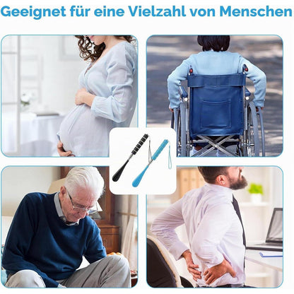 Teleskop Schuhlöffel 2er Set – Verstellbar 30-71cm Edelstahl