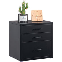 Schreibtisch-Aktenschrank mit 3 Schubladen, Metall, Schwarz