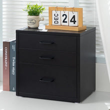 Schreibtisch-Aktenschrank mit 3 Schubladen, Metall, Schwarz