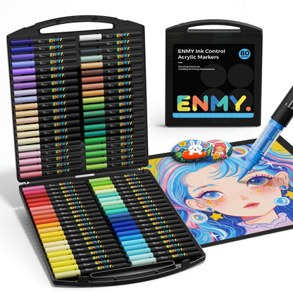 Acrylfarbstifte Set 80 Farben – Flüssig, Vielseitig & Langlebig