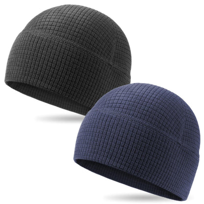 Herren & Damen Laufmütze 2er Set Fleece Beanie Warm & Atmungsaktiv
