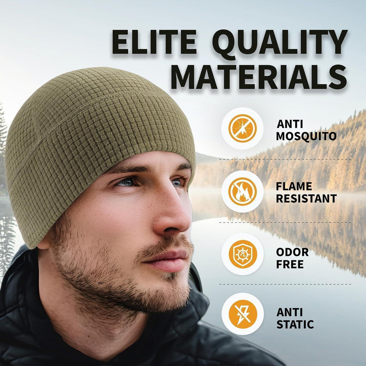 Herren & Damen Laufmütze 2er Set Fleece Beanie Warm & Atmungsaktiv