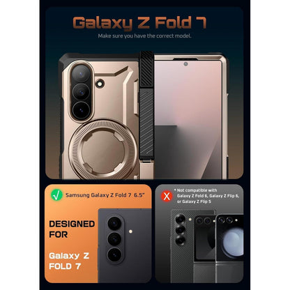 Hülle mit Ständer für Samsung Galaxy Z Fold 7, MagSafe, Displayschutz