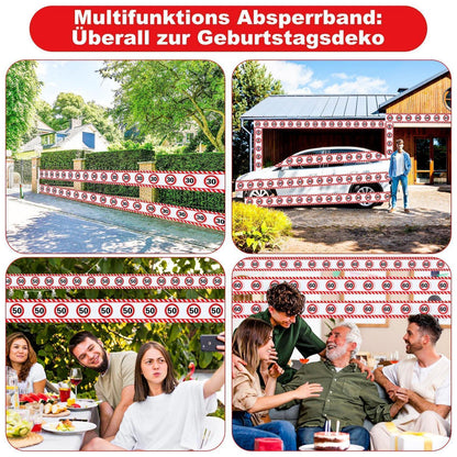 40. Geburtstag Deko Set mit Banner, Ballons & Verkehrszeichen