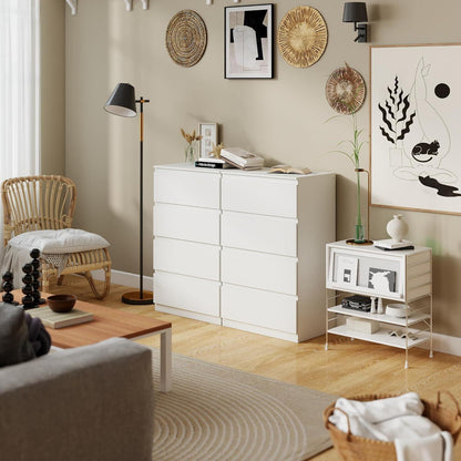 2er-Set Kommoden weiß 60cm - Schlafzimmer & Büro