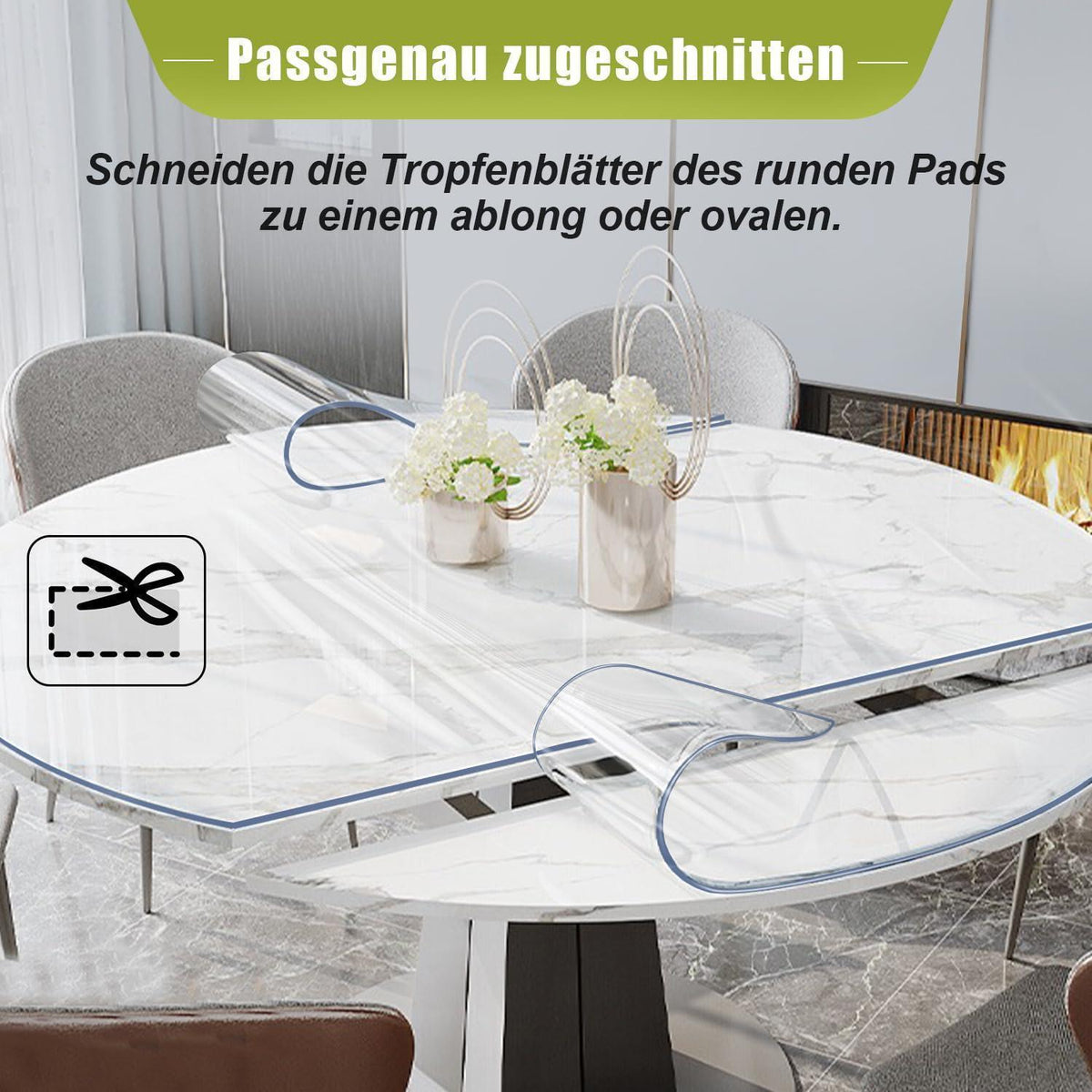 Runde Tischfolie 100cm – Transparent, Wasserdicht & Kratzfest