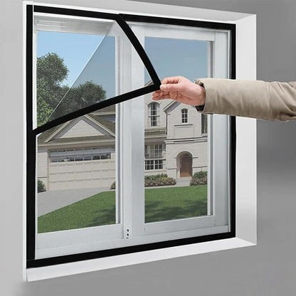 Fliegengitter Fenster 100x100cm – Zuschneidbar, Ohne Bohren, Insektenschutz