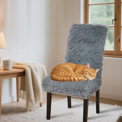 Stretch Stuhlhussen Set Dunkelgrau - 4er Pack für Esszimmer